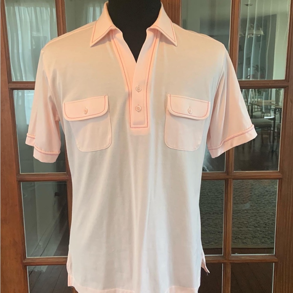 Vtg. 70’s Polyester Blend D’Avila Mens Polo Shirt